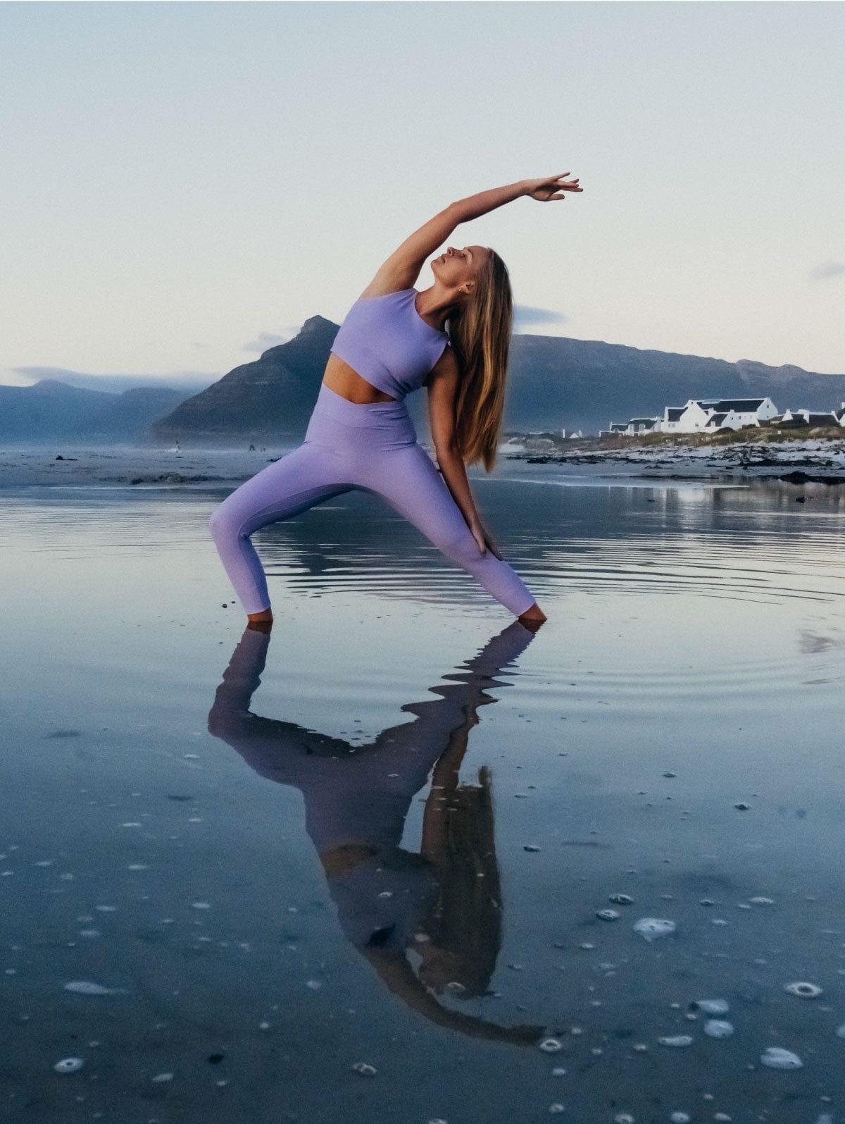 Active Wear Spiritgirl Activewear Violet Vibes Ribbed yoga bra